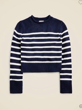 J.Crew Heritage cotton Rollneck™ sweater in stripe, size XXS